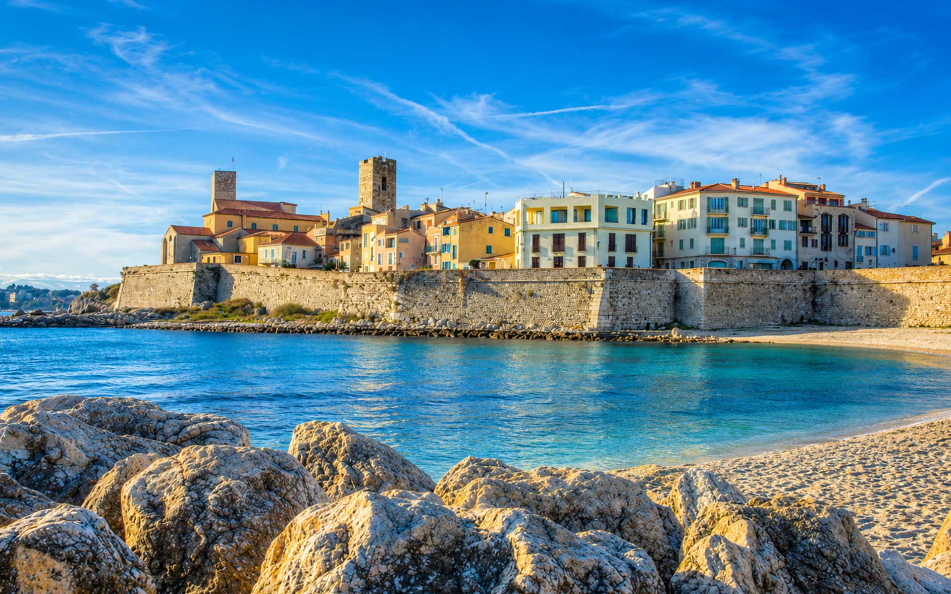 Antibes from the sea - Antibes
