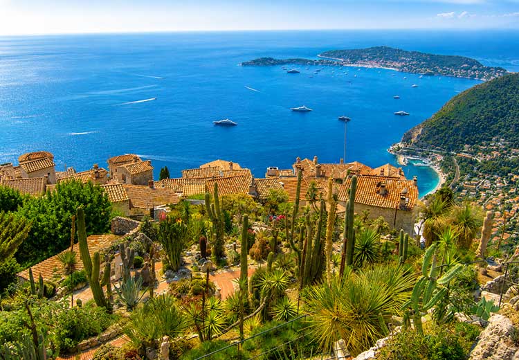 Eze village overlooking the French Riviera